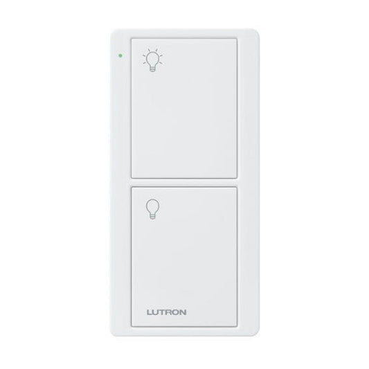 Lutron PJ2-2B-GWH-L01, Pico Light 2 Button, Wireless Remote Keypad White