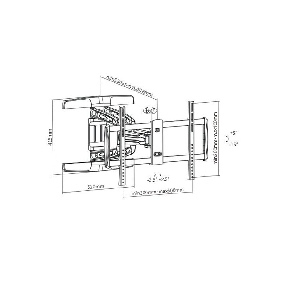 Rhino Mounts A3780HD Articulating 37"- 80" Heavy Duty TV Mount